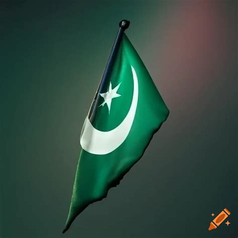 Pakistani flag waving on Craiyon