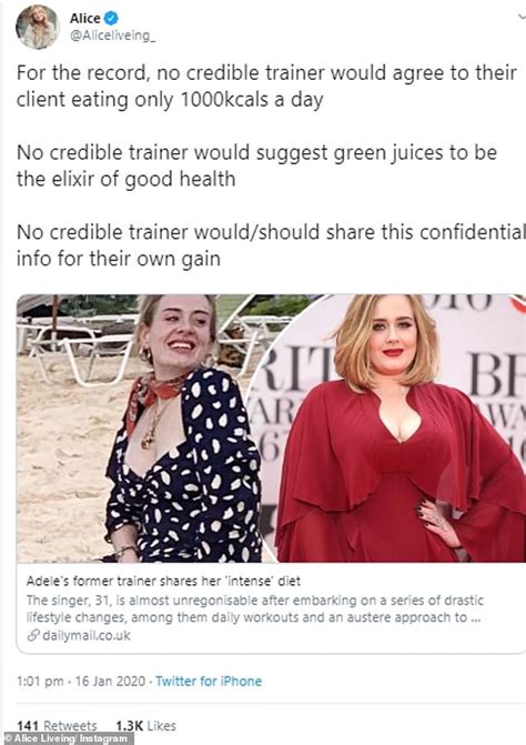 Adele's '1000-calorie-a-day weight loss diet isn't sustainable' | Daily Mail Online