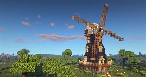 Minecraft Windmill - Tutorial - Realistic Minecraft Windmill Minecraft Map