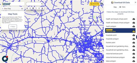 Download Mississippi state GIS maps - counties, rail, highway, shapefile