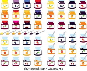 Illustration Set Various Jams Stock Vector (Royalty Free) 2233501765 | Shutterstock