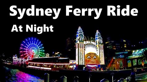 Sydney Ferry Ride At Night From Circular Quay To Barangaroo - YouTube