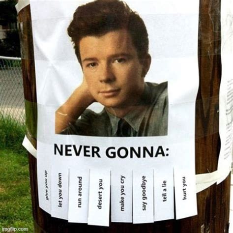 Rickroll Rick Roll Never Gonna Give You Up Rick Astley Meme Posters | Images and Photos finder