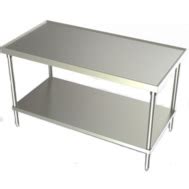 Gilmore Kramer Company - Stainless Steel Mobile Work Table W/3-Sided Frame