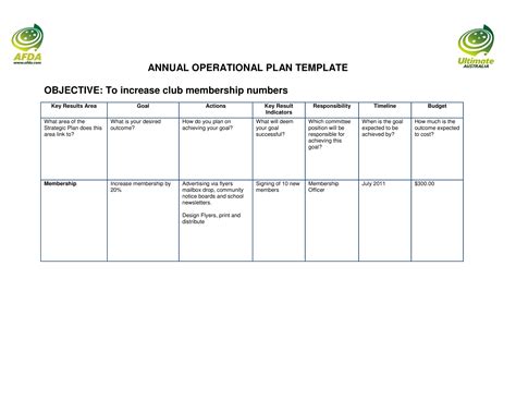 Annual Operational Plan Template Examples Pdf Word Docs Examples | Hot Sex Picture