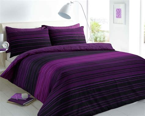 Pieridae Purple Textured Striped Bedding Set - Kingsize (6512963) | Argos Price Tracker ...