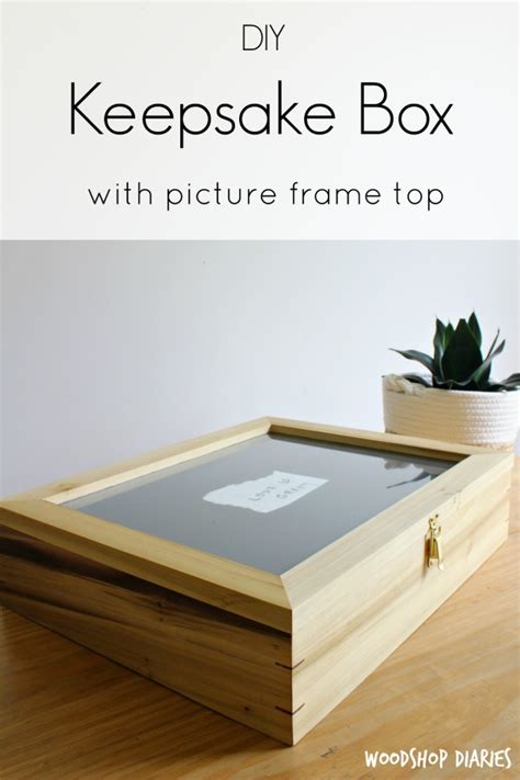 DIY Wooden Keepsake Box with Splines and Picture Frame Top