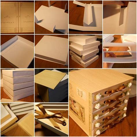 DIY 5-Drawer Cardboard Organizer