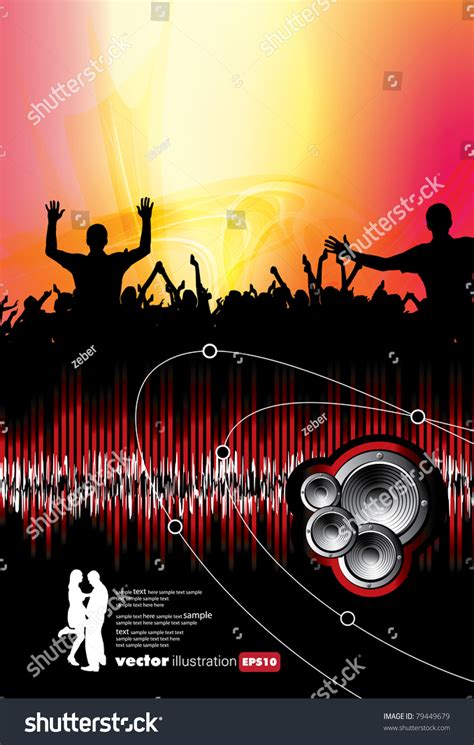 Silhouette Crowd Party People Stock Vector (Royalty Free) 79449679 ...