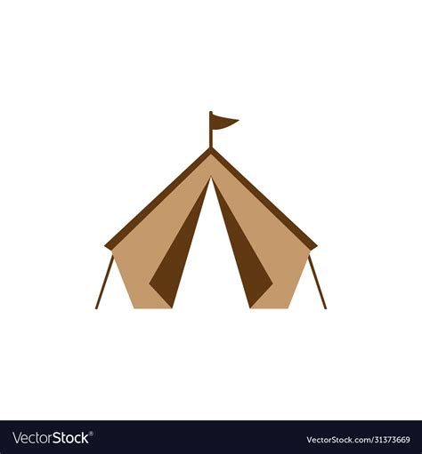 Tent camp graphic design template isolated Vector Image