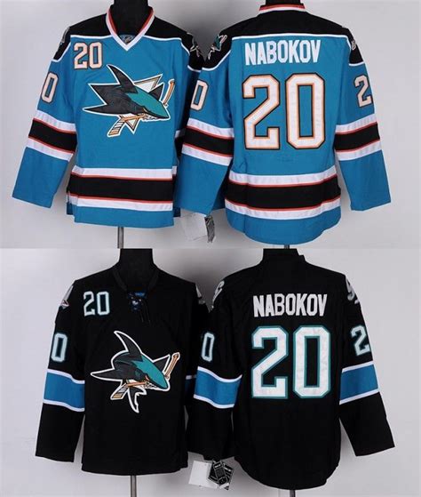 2020 2016 Men'S San Jose Sharks Hockey Jerseys #20 Evgeni Nabokov ...