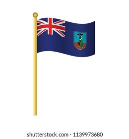 Flag Montserrat Montserrat Flag Official Colors Stock Vector (Royalty Free) 1139973680 ...