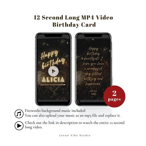 Animated Birthday Card, Paperless Cards, Electronic Editable Birthday ...