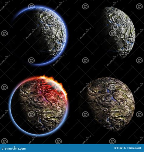 Iron planets collection stock illustration. Illustration of isolated - 8162117