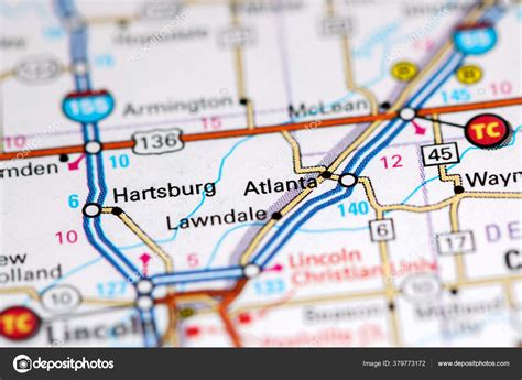 Atlanta Illinois Usa Map — Stock Photo © aliceinwonderland2020 #379773172