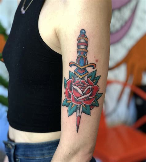 Dagger And Flower Tattoo Meaning | Best Flower Site