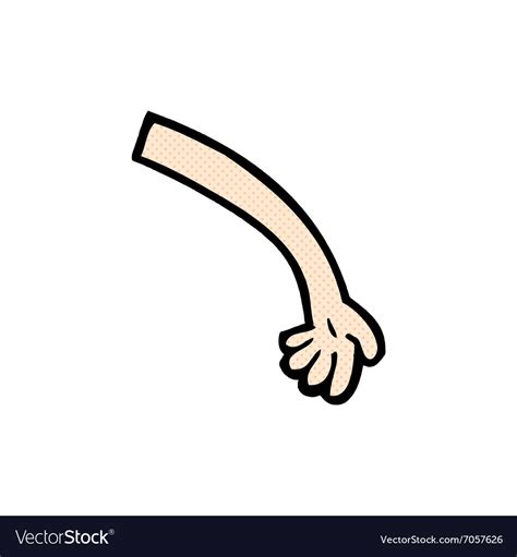 Comic cartoon arm Royalty Free Vector Image - VectorStock