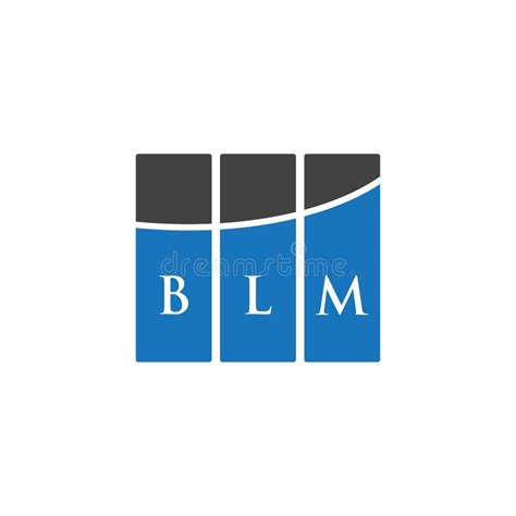 BLM Letter Logo Design on BLACK Background. BLM Creative Initials Letter Logo Concept Stock ...