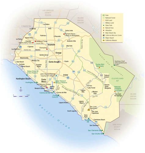 Map Of South Orange County Ca And Travel Information | Download Free ...