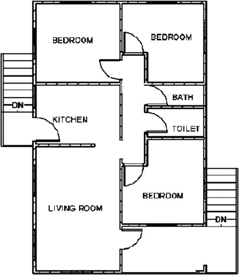 Simple Residential Floor Plan - floorplans.click