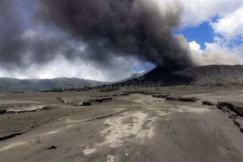 Mount Bromo Volcano Eruption Stock Image - Image of java, caldera ...