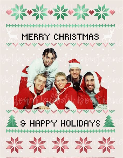 NSYNC Merry Christmas & Happy Holidays PNG DIGITAL Download Tacky ...