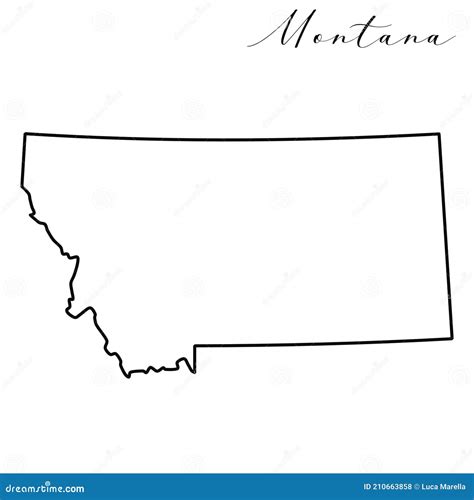 Montana Outline Printable