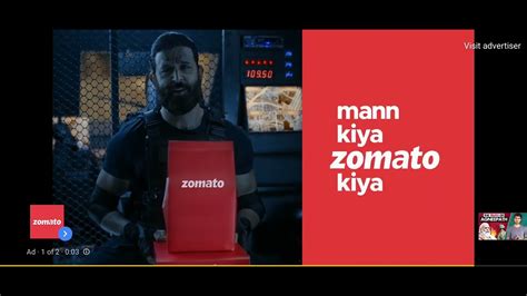 Mann kiya Zomato kiya | Hrithik Roshan | Asansol | New Zomato Advertisement. - YouTube