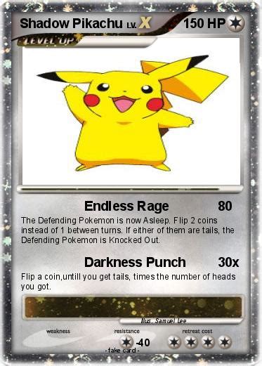 Pokémon Shadow Pikachu 132 132 - Endless Rage - My Pokemon Card