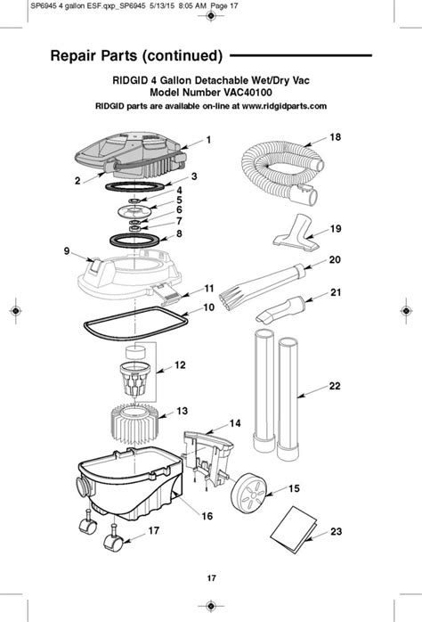 Ridgid Portable Vac 4 Gallon 5.0 Peak Hp Manual