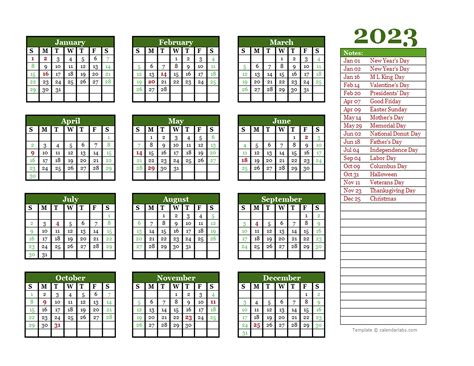 Editable Yearly Calendar 2023 - Time and Date Calendar 2023 Canada