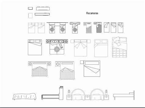 Bedroom furniture in AutoCAD | Download CAD free (74.22 KB) | Bibliocad