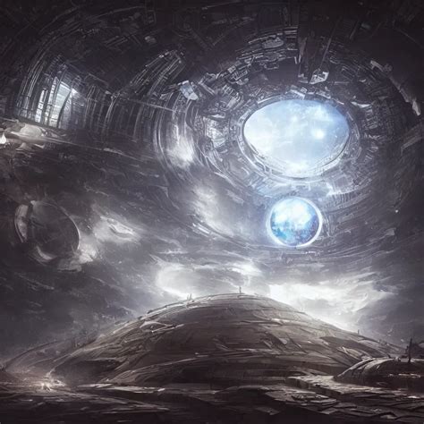 the inside of a dyson sphere, concept art, beautiful | Stable Diffusion