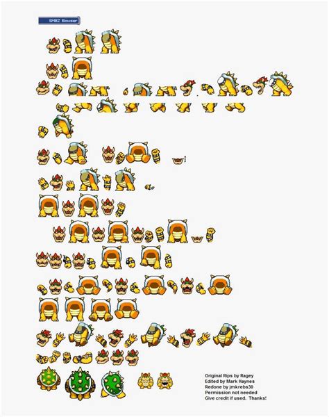 Bowser Sprites Png - Smbz Bowser Sprite Sheet PNG Image | Transparent PNG Free Download on SeekPNG