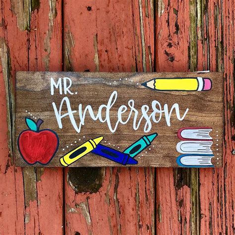 Teacher Sign Personalized Custom Teacher Sign Personalized - Etsy | Teacher signs, Diy teacher ...