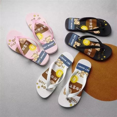 Jual sandal jepit lucu motif candy burger, manggis dan tedy | Shopee Indonesia