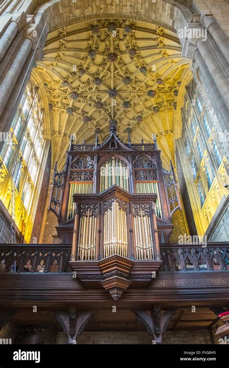 Church organ at Sherborne Abbey, Dorset Stock Photo - Alamy