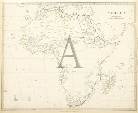 Africa - Antique Print Map Room