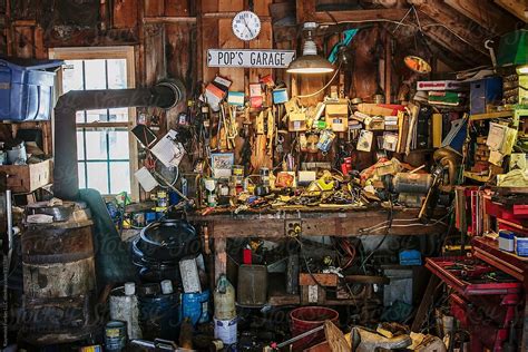 "Messy Garage Interior" by Stocksy Contributor "Raymond Forbes LLC ...