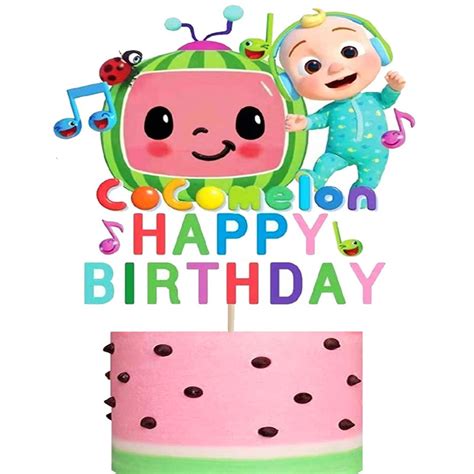 Buy Cartoon Happy Birthday Cake Topper, for 1st 2nd 3rd Baby Birthday Cake Toppers, Baby Shower ...