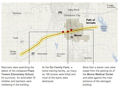 The Damage Along the Tornado’s Path in Oklahoma - Map - NYTimes.com