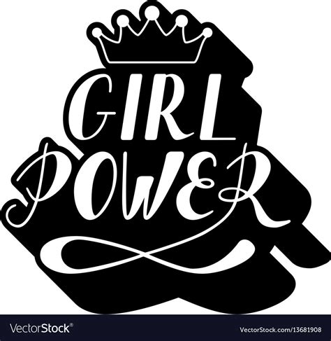 Hand written lettering girl power Royalty Free Vector Image