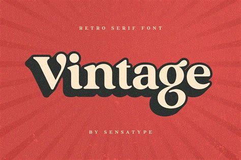 Vintage - Fonte Retro Serif, Fontes - Envato Elements