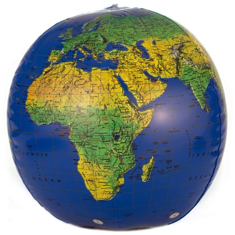 Dark Blue Topographical Inflatable Globe - Inflatables