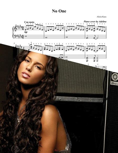 "No one" - Alicia Keys - Piano Sheet Music