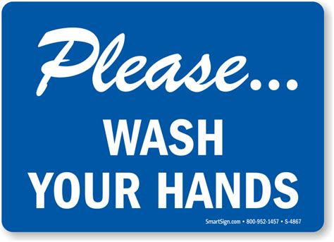 Please Wash Your Hands Sign | Free PDF, SKU: S-4867