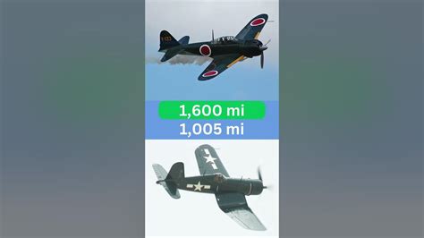 F4U Corsair vs A6M Zero #shorts #historyfacts #comparison - YouTube