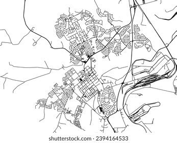 Vector City Map Newcastle South Africa Stock Vector (Royalty Free ...