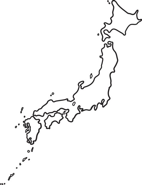 Doodle freehand outline sketch of Japan map. 10330701 PNG