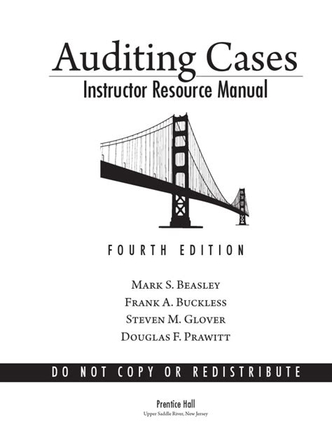 Instructor Resource Manual: Auditing Cases | PDF | Internal Control ...